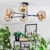 Ripoll Plafondlamp, Kogellampje Amber, 6-lichts