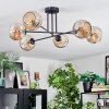 Ripoll Plafondlamp, Kogellampje Amber, 6-lichts
