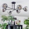 Ripoll Plafondlamp, Kogellampje Chroom, Duidelijk, Rookkleurig, 6-lichts