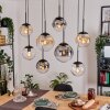 Gastor Hanglamp, Kogellampje, Hanglamp Amber, Duidelijk, Rookkleurig, 8-lichts