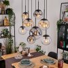 Gastor Hanglamp, Kogellampje, Hanglamp Amber, Duidelijk, Rookkleurig, 8-lichts