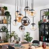 Gastor Hanglamp, Kogellampje, Hanglamp Amber, Duidelijk, Rookkleurig, 8-lichts