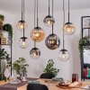 Gastor Hanglamp, Kogellampje, Hanglamp Amber, Duidelijk, Rookkleurig, 8-lichts