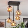 Ripoll Plafondlamp, Kogellampje Amber, 5-lichts