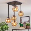 Ripoll Plafondlamp, Kogellampje Amber, 5-lichts