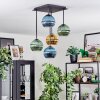Koyoto Plafondlamp, Kogellampje Blauw, Goud, Groen, 5-lichts