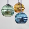Koyoto Plafondlamp, Kogellampje Blauw, Goud, Groen, 5-lichts