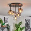 Ripoll Plafondlamp, Kogellampje Amber, Duidelijk, Rookkleurig, 5-lichts
