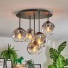 Ripoll Plafondlamp, Kogellampje Duidelijk, Rookkleurig, 5-lichts