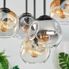 Ripoll Plafondlamp, Kogellampje Amber, Duidelijk, Rookkleurig, 5-lichts