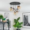 Ripoll Plafondlamp, Kogellampje Amber, Duidelijk, Rookkleurig, 5-lichts