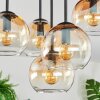 Koyoto Plafondlamp, Kogellampje 45 cm Amber, Duidelijk, 5-lichts