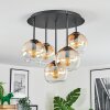 Koyoto Plafondlamp, Kogellampje 45 cm Amber, Duidelijk, 5-lichts