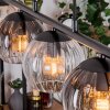 Koyoto Hanglamp, Kogellampje, Hanglamp Amber, Duidelijk, Rookkleurig, 5-lichts
