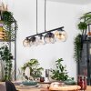 Koyoto Hanglamp, Kogellampje, Hanglamp Amber, Duidelijk, Rookkleurig, 5-lichts