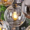 Koyoto Hanglamp, Kogellampje, Hanglamp Amber, Chroom, Duidelijk, Rookkleurig, 8-lichts