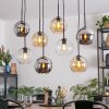 Koyoto Hanglamp, Kogellampje, Hanglamp Amber, Chroom, Duidelijk, Rookkleurig, 8-lichts