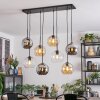 Koyoto Hanglamp, Kogellampje, Hanglamp Amber, Chroom, Duidelijk, Rookkleurig, 8-lichts
