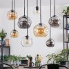 Ripoll Hanglamp, Kogellampje, Hanglamp Amber, Duidelijk, Rookkleurig, 8-lichts
