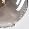 Ripoll Hanglamp, Kogellampje, Hanglamp Amber, Duidelijk, Rookkleurig, 8-lichts