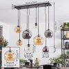 Ripoll Hanglamp, Kogellampje, Hanglamp Amber, Duidelijk, Rookkleurig, 8-lichts