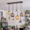Ripoll Hanglamp, Kogellampje, Hanglamp Amber, Duidelijk, Rookkleurig, 8-lichts