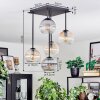 Koyoto Plafondlamp, Kogellampje Amber, Duidelijk, Rookkleurig, 5-lichts