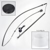 Bassagoda Staande lamp, Booglampen Chroom, Zwart, 1-licht, Stoffen lampenkap