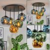 Ripoll Plafondlamp, Kogellampje Blauw, Goud, Groen, 5-lichts