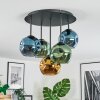 Ripoll Plafondlamp, Kogellampje Blauw, Goud, Groen, 5-lichts