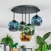 Ripoll Plafondlamp, Kogellampje Blauw, Goud, Groen, 5-lichts