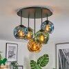 Ripoll Plafondlamp, Kogellampje Blauw, Goud, Groen, 5-lichts