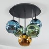 Ripoll Plafondlamp, Kogellampje Blauw, Goud, Groen, 5-lichts