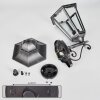 Lignac Wandlamp voor buiten, Wandlamp Zwart, Zilver, 1-licht