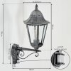 Lignac Wandlamp voor buiten, Wandlamp Zwart, Zilver, 1-licht, Bewegingsmelder