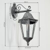 Lignac Wandlamp voor buiten, Wandlamp Zwart, Zilver, 1-licht