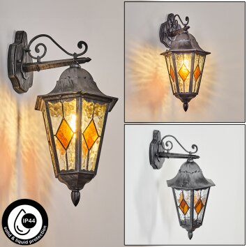 Lignac Wandlamp voor buiten, Wandlamp Zwart, Zilver, 1-licht