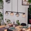 Gastor Hanglamp, Kogellampje, Hanglamp Amber, Duidelijk, Rookkleurig, 4-lichts