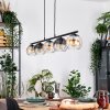 Koyoto Hanglamp, Kogellampje, Hanglamp Amber, Duidelijk, Rookkleurig, 5-lichts