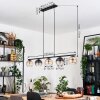 Koyoto Hanglamp, Kogellampje, Hanglamp Amber, Duidelijk, Rookkleurig, 5-lichts