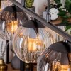 Koyoto Hanglamp, Kogellampje, Hanglamp Amber, Duidelijk, Rookkleurig, 5-lichts