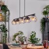 Koyoto Hanglamp, Kogellampje, Hanglamp Amber, Duidelijk, Rookkleurig, 5-lichts
