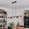 Koyoto Hanglamp, Kogellampje, Hanglamp Amber, Duidelijk, Rookkleurig, 5-lichts
