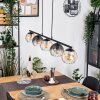 Koyoto Hanglamp, Kogellampje, Hanglamp Amber, Duidelijk, Rookkleurig, 5-lichts