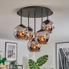 Ripoll Plafondlamp, Kogellampje Chroom, Rookkleurig, 5-lichts