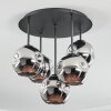Ripoll Plafondlamp, Kogellampje Chroom, Rookkleurig, 5-lichts