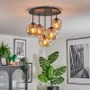 Ripoll Plafondlamp, Kogellampje Amber, 5-lichts