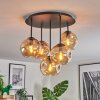 Ripoll Plafondlamp, Kogellampje Amber, 5-lichts