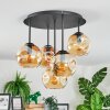 Ripoll Plafondlamp, Kogellampje Amber, 5-lichts