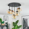 Ripoll Plafondlamp, Kogellampje Amber, Duidelijk, 5-lichts
